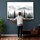 Misty Pine Forest Mountain Landscape Wall Art Canvas Print by MyGreatCanvas | Canvas Wall Art Prints | Photo Prints & Wall Decor
