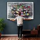 Graffiti Cube Abstract Street Art Wall Art Canvas Print by MyGreatCanvas | Canvas Wall Art Prints | Photo Prints & Wall Decor