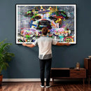 Graffiti Dog Wall Art Decor for Teen Bedroom - Abstract by MyGreatCanvas | Canvas Wall Art Prints | Photo Prints & Wall Decor