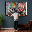 Graffiti Football Helmets Wall Art Canvas Print, Urban by MyGreatCanvas | Canvas Wall Art Prints | Photo Prints & Wall Decor