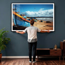 Fishing Boats Wall Art Canvas Print, Coastal Boat Beach by MyGreatCanvas | Canvas Wall Art Prints | Photo Prints & Wall Decor