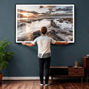 Rocky Coast Ocean Sunset Wall Art Canvas Print, Dramatic by MyGreatCanvas | Canvas Wall Art Prints | Photo Prints & Wall Decor