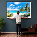 Tropical Beach Wall Art Canvas Print, Palm Tree Ocean by MyGreatCanvas | Canvas Wall Art Prints | Photo Prints & Wall Decor