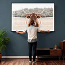 Texas Longhorn Bull Wall Art Canvas Print, Rustic Western by MyGreatCanvas | Canvas Wall Art Prints | Photo Prints & Wall Decor