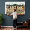 Texas Longhorn Wall Art Canvas Print, Western Ranch Cattle by MyGreatCanvas | Canvas Wall Art Prints | Photo Prints & Wall Decor