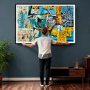 Basquiat Style Bird Bull Graffiti Wall Art Canvas Print, by MyGreatCanvas | Canvas Wall Art Prints | Photo Prints & Wall Decor