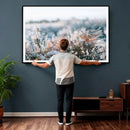 Frosted Fern Wall Art Canvas Print, Soft Winter Botanical by MyGreatCanvas | Canvas Wall Art Prints | Photo Prints & Wall Decor