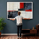 Navy Red Abstract Wall Art Canvas Print, Modern Luxury by MyGreatCanvas | Canvas Wall Art Prints | Photo Prints & Wall Decor