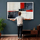 Navy Red Abstract Wall Art Canvas Print, Modern Luxury by MyGreatCanvas | Canvas Wall Art Prints | Photo Prints & Wall Decor