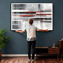 Gray Red Abstract Wall Art Canvas Print, Modern Abstract by MyGreatCanvas | Canvas Wall Art Prints | Photo Prints & Wall Decor