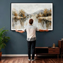 Abstract Landscape Wall Art Canvas Print, Modern Lake by MyGreatCanvas | Canvas Wall Art Prints | Photo Prints & Wall Decor