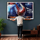 Red Wine Splash Abstract Wall Art Canvas Print, Modern Wine by MyGreatCanvas | Canvas Wall Art Prints | Photo Prints & Wall Decor