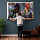 Graffiti Baseball Player Street Art Wall Art Canvas Print by MyGreatCanvas | Canvas Wall Art Prints | Photo Prints & Wall Decor