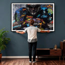 Graffiti American Football Player Street Art Wall Art Canvas by MyGreatCanvas | Canvas Wall Art Prints | Photo Prints & Wall Decor