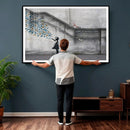 Banksy Girl with Butterflies Street Art Wall Art Canvas by MyGreatCanvas | Canvas Wall Art Prints | Photo Prints & Wall Decor