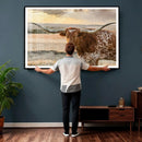 Texas Longhorn Wall Art Canvas Print, Western Ranch Bull by MyGreatCanvas | Canvas Wall Art Prints | Photo Prints & Wall Decor