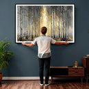 Abstract Birch Forest Wall Art Canvas Print – Modern Gold by MyGreatCanvas | Canvas Wall Art Prints | Photo Prints & Wall Decor