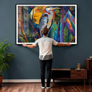 Colorful Heron Wall Art Canvas Print Tropical Bird Abstract by MyGreatCanvas | Canvas Wall Art Prints | Photo Prints & Wall Decor