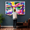 Colorful Abstract Face Wall Art Canvas Print – Modern Pop by MyGreatCanvas | Canvas Wall Art Prints | Photo Prints & Wall Decor