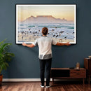 Seagulls Over Ocean Wall Art Canvas Print – Coastal Beach by MyGreatCanvas | Canvas Wall Art Prints | Photo Prints & Wall Decor