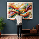 Geometric Abstract Wall Art Canvas Print, Orange Blue by MyGreatCanvas | Canvas Wall Art Prints | Photo Prints & Wall Decor