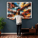 Lyrical Abstrac Wall Art Canvas Print, Orange Blue Abstract by MyGreatCanvas | Canvas Wall Art Prints | Photo Prints & Wall Decor