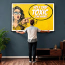 Pop Art Print Bathroom Sign Wall Art Canvas Print — Funny by MyGreatCanvas | Canvas Wall Art Prints | Photo Prints & Wall Decor
