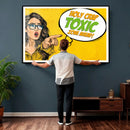 Pop Art Print Bathroom Sign Wall Art Canvas Print — Funny by MyGreatCanvas | Canvas Wall Art Prints | Photo Prints & Wall Decor