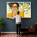 Pop Art Print Bathroom Sign Wall Art Canvas Print — Funny by MyGreatCanvas | Canvas Wall Art Prints | Photo Prints & Wall Decor