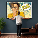 Pop Art Print Bathroom Sign Wall Art Canvas Print — Funny by MyGreatCanvas | Canvas Wall Art Prints | Photo Prints & Wall Decor
