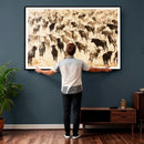 Texas Longhorn Sepia Canvas Wall Art, Western Cattle by MyGreatCanvas | Canvas Wall Art Prints | Photo Prints & Wall Decor