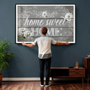 Home Sweet Home Sign Wall Art Canvas Print, Floral Farmhouse by MyGreatCanvas | Canvas Wall Art Prints | Photo Prints & Wall Decor