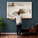Zen Garden Stone Sand Canvas | Japanese Rock Garden Wall Art by MyGreatCanvas | Canvas Wall Art Prints | Photo Prints & Wall Decor