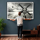 Vintage Airplane Wall Art Canvas Print, Black and White by MyGreatCanvas | Canvas Wall Art Prints | Photo Prints & Wall Decor