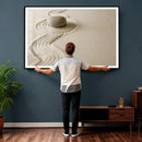 Zen Garden Stone Sand Canvas | Japanese Rock Garden Wall Art by MyGreatCanvas | Canvas Wall Art Prints | Photo Prints & Wall Decor
