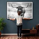 Texas Longhorn Canvas Wall Art Western Bull Desert Moody by MyGreatCanvas | Canvas Wall Art Prints | Photo Prints & Wall Decor