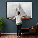 Vintage Sailboat Wall Art Canvas Print, Black and White by MyGreatCanvas | Canvas Wall Art Prints | Photo Prints & Wall Decor