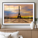 Paris Eiffel Tower Sunset Canvas Wall Art Print - Iconic