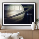 Framed Saturn Wall Art Canvas Print