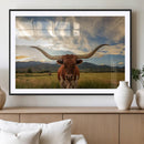 Texas Longhorn Canvas Wall Art – Majestic Triptych Animal by MyGreatCanvas | Canvas Wall Art Prints | Photo Prints & Wall Decor