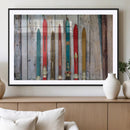 Vintage Wooden Weathered Ski's in Front of an Old Barn Wall by MyGreatCanvas | Canvas Wall Art Prints | Photo Prints & Wall Decor