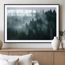 Misty Forest Wall Art – Serene Green Landscape Canvas Print, by MyGreatCanvas | Canvas Wall Art Prints | Photo Prints & Wall Decor