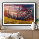 Mountain and Daylight Red Sunset Wall Art Canvas Print by MyGreatCanvas | Canvas Wall Art Prints | Photo Prints & Wall Decor