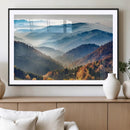 Misty Mountain Sunrise Triptych Canvas Print – Autumn