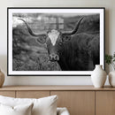 Western Home Wall Art Canvas Print, Framed Texas Longhorn by MyGreatCanvas | Canvas Wall Art Prints | Photo Prints & Wall Decor