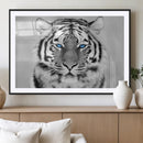 Black and White Tiger Wall Art Animal Canvas Print