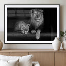 Lion Family Wall Art Canvas Print – Framed Majestic Wildlife by MyGreatCanvas | Canvas Wall Art Prints | Photo Prints & Wall Decor