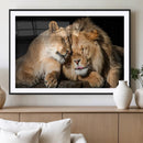 Lion and Lioness Wall Art Canvas Print – Framed African by MyGreatCanvas | Canvas Wall Art Prints | Photo Prints & Wall Decor