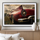 Red Classic Car Wall Art Canvas Print