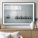 Newton's Cradle Wall Art Canvas Print, Framed Newton Cradle